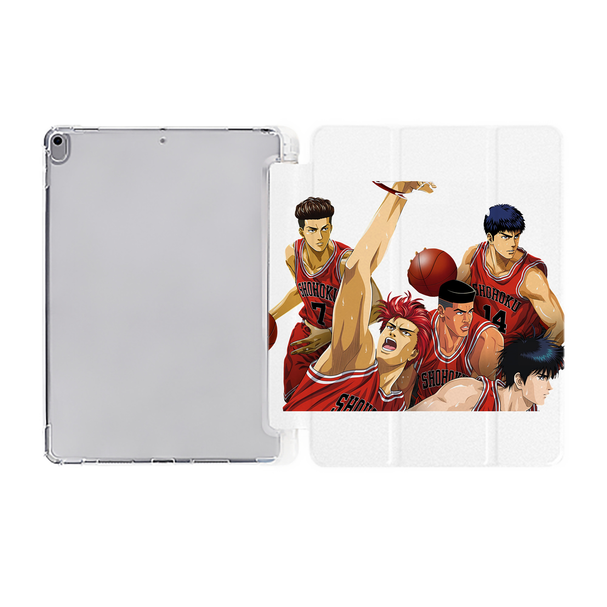 （画像用） SLAM DUNK／スラムダンク IPad ケース ペン収納付き 三つ折りスタンド PUレザー×シリコン 対応機種9.5/10.5/10.9インチ